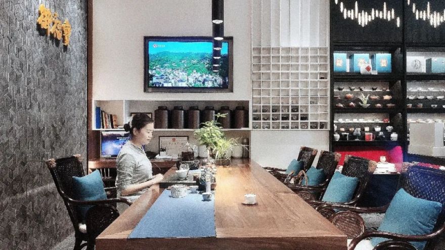 御福宝茶空间 | 光影与空间的完美交融-29