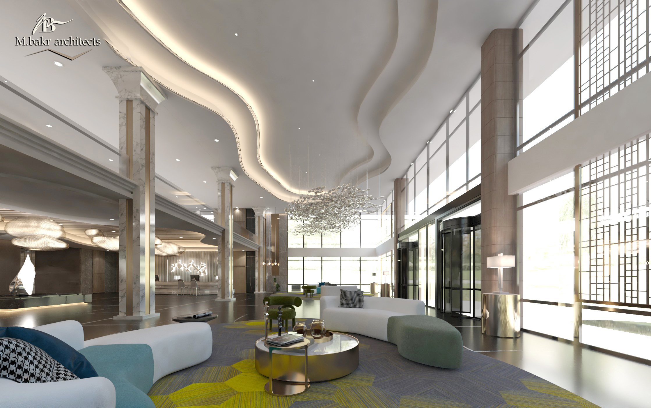 Design of a reception lobby for a hospital in Riyadh-5