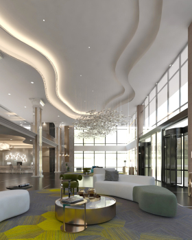 Design of a reception lobby for a hospital in Riyadh