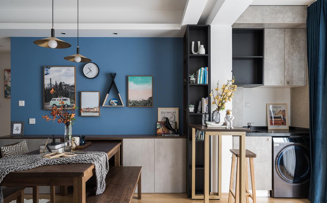 上海鸿鹄设计客餐厅一体超强储物设计丨中国上海-8