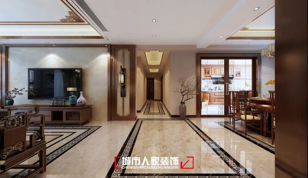 儒雅东方韵中式风情家装丨城市人家-14