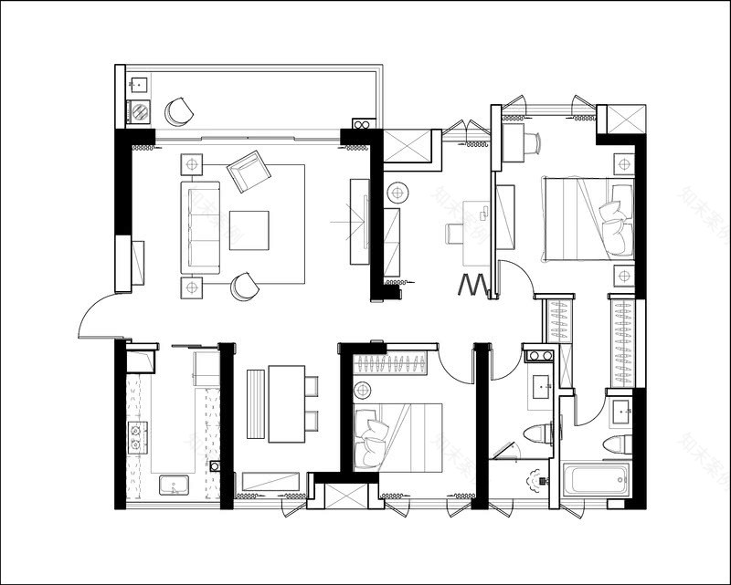 《新桥恋人》涵瑜设计,打造法式复古浪漫空间-3