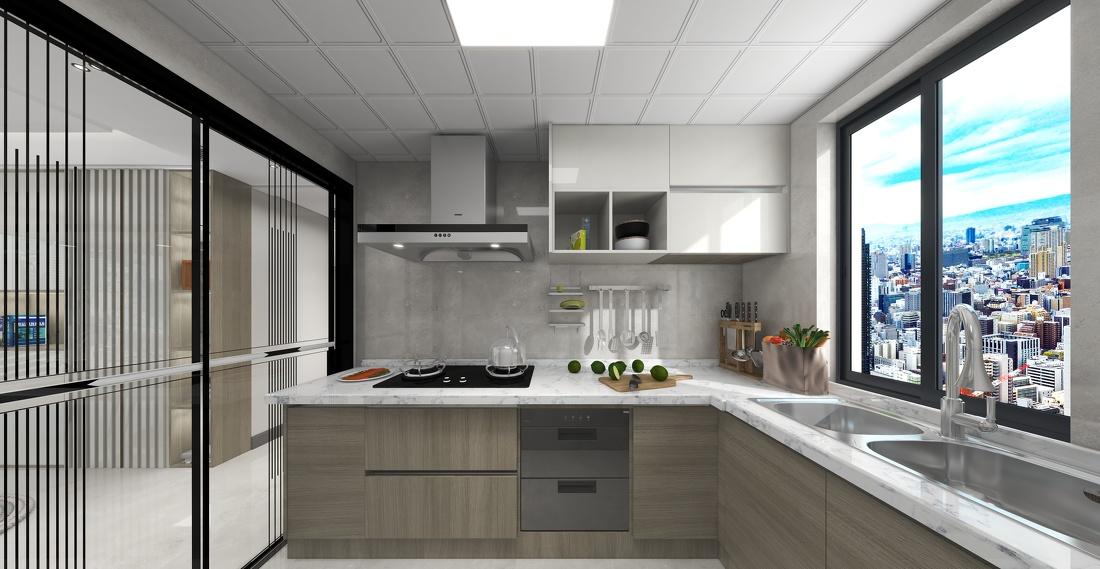 蔚蓝四季125平 现代简约 横厅-6