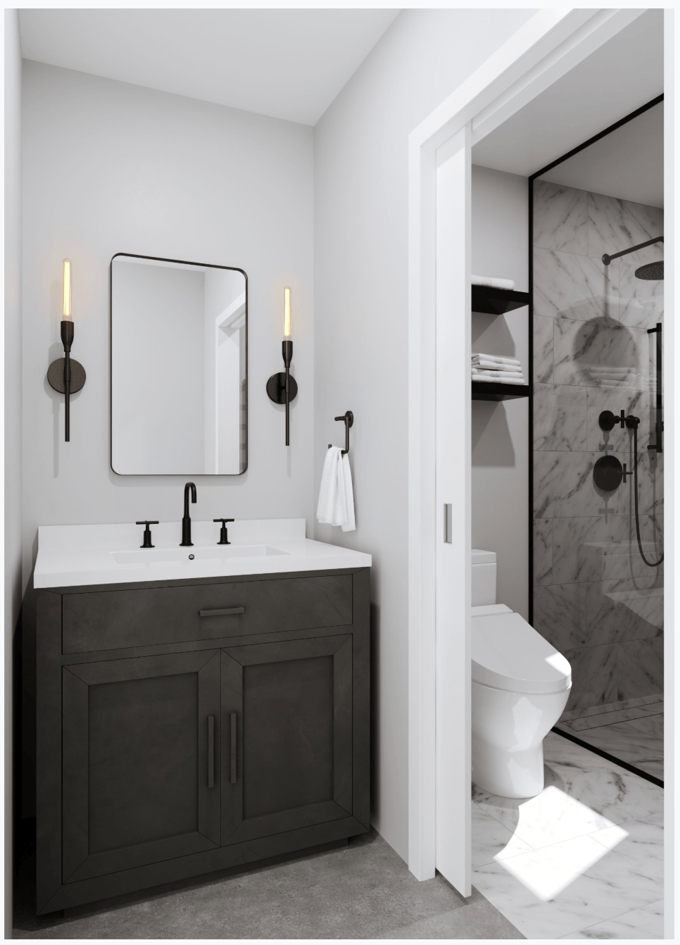 SAMANTHA BLACK 主卧卫生间翻新项目丨美国-14