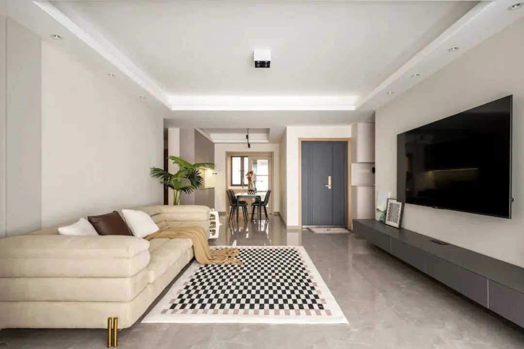 装修案例 | 126㎡现代风格：奶茶色为主，温馨居家空间！-77