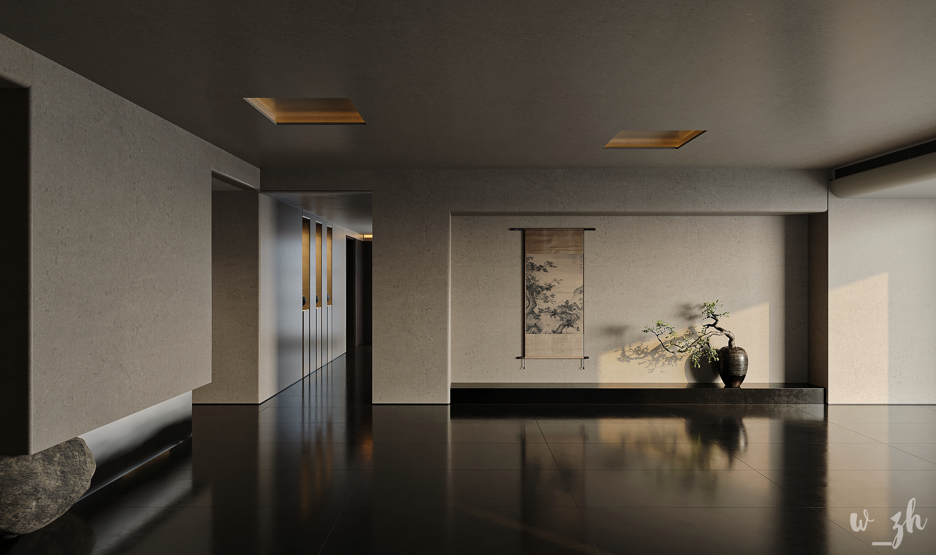 拾一设计-茶馆实景临摹-2