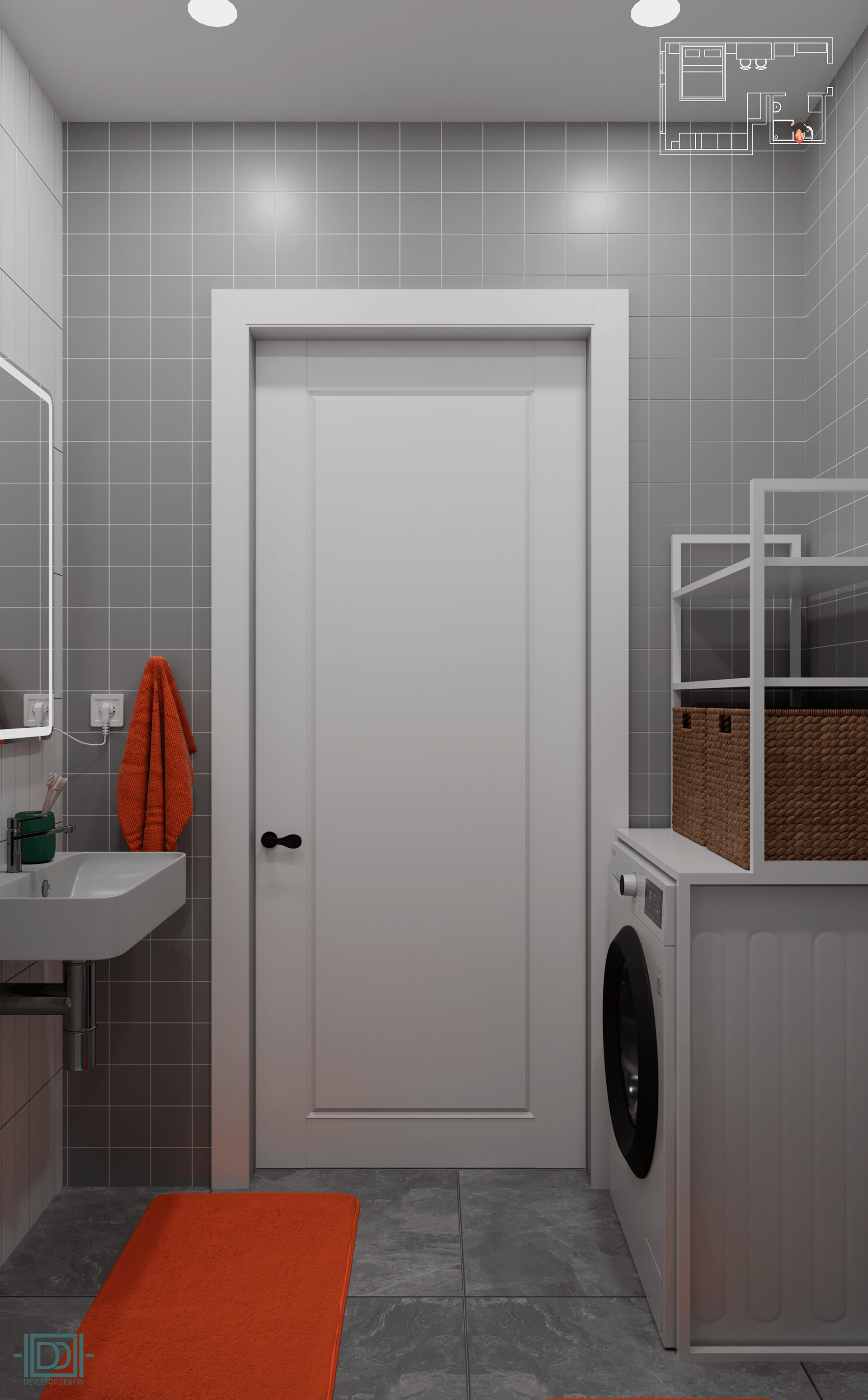 Студия во Внуково公寓短租装修项目-33