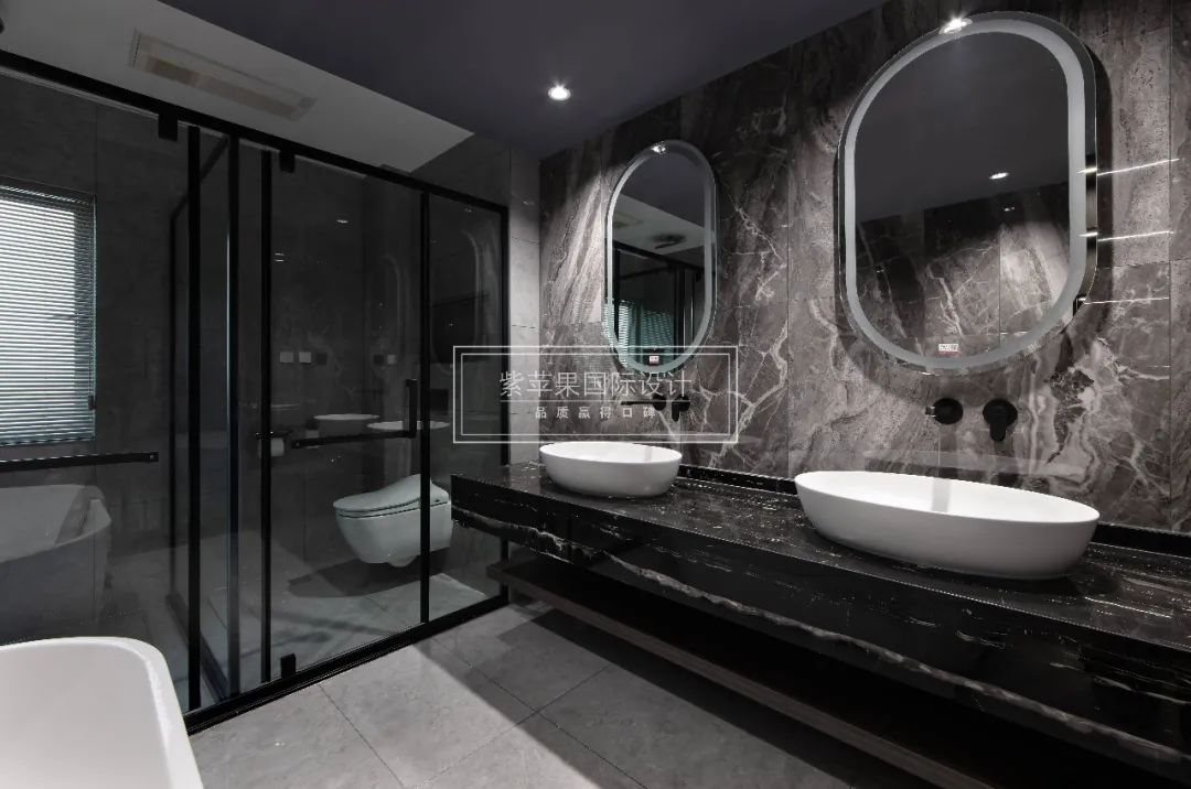 酒店式居家体验,170㎡现代风高级黑质感空间-72