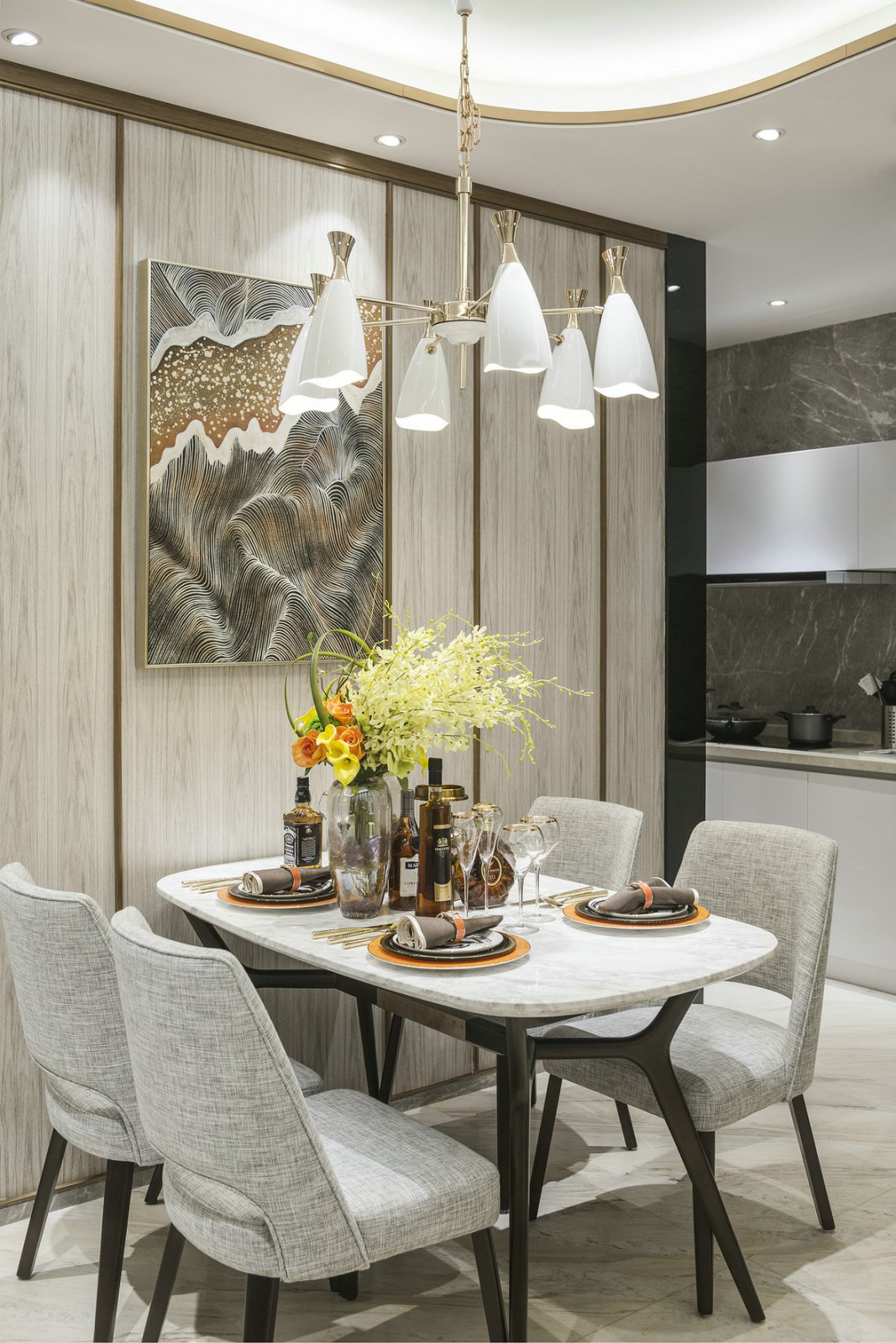 广东汕头142㎡现代雅奢样板间  香港方黄设计-7