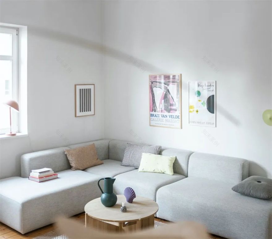 慕尼黑极简公寓 | 绿意餐厅与开放式厨房的宁静空间-23