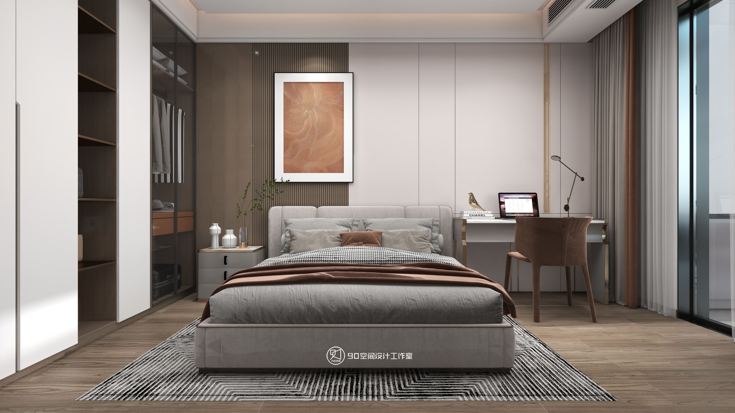 海市蜃楼现代轻奢风格挑高别墅设计丨90 空间设计-43