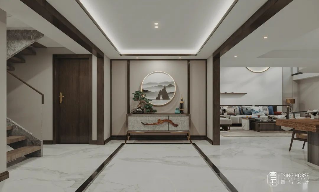 青马设计 | 马斌 | 340㎡底复别墅，新中式风格的现代演绎-32