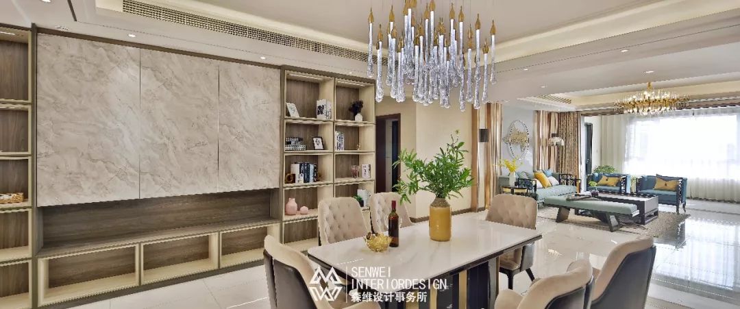 森维设计|| 浅茶清浊,华翠园奢宅平层新中式风-23