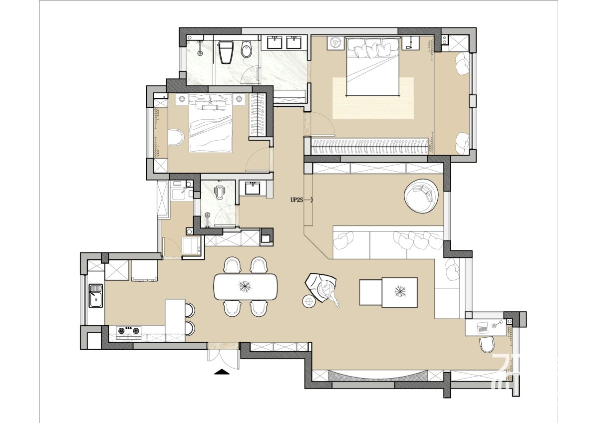 锦绣花城 120㎡清新珥本风设计,打造家庭娱乐休闲空间-8