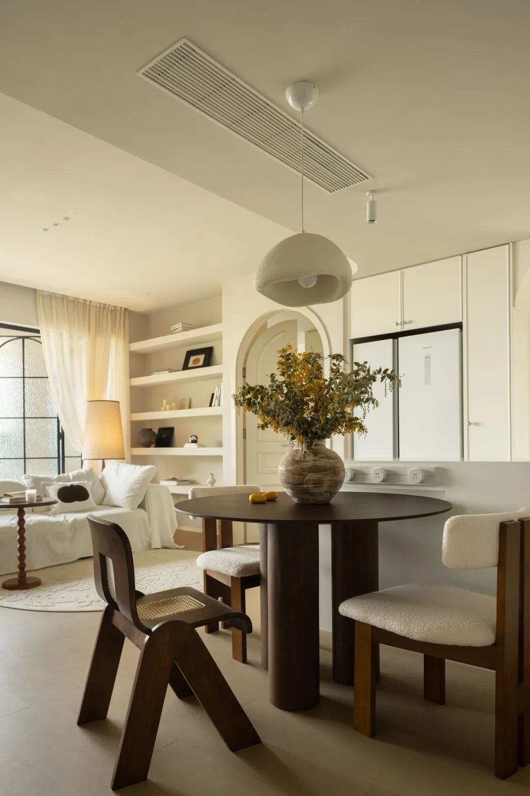 无向空间设计｜三室改一室的中古奶油风魔法-46