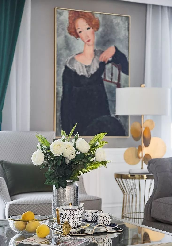 140㎡高级灰轻奢美式五室两厅-13