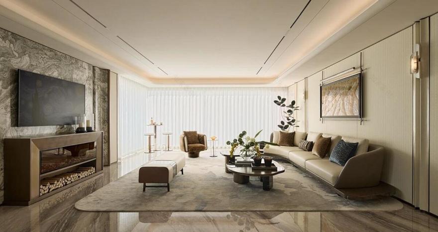 绿城春月锦庐190㎡样板间丨励时设计-8