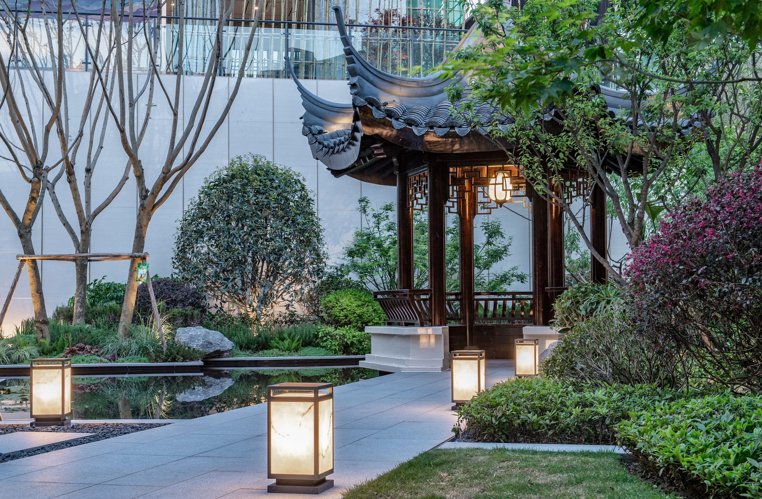 国宾壹号院后院 ONE CENTRAL MANSION backyard-Y-anstudio / XUEER 雪尔空间摄影-12