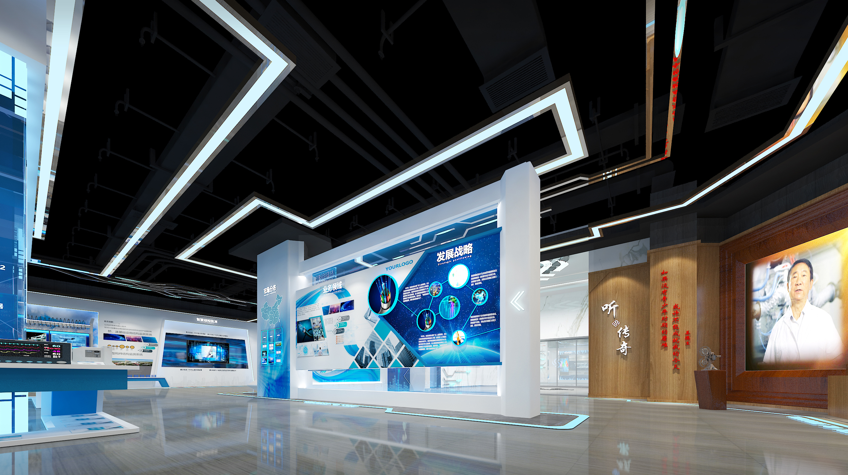 武汉某光电企业展厅-6