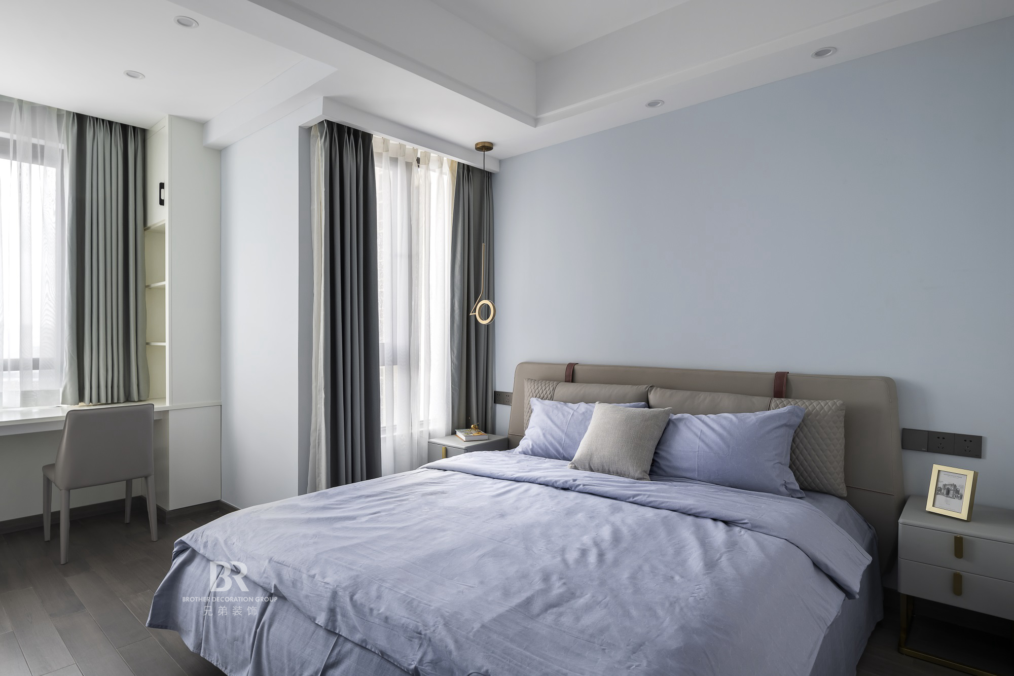 鲁能星城外滩现代意式轻奢跃层设计丨中国重庆丨兄弟装饰-23