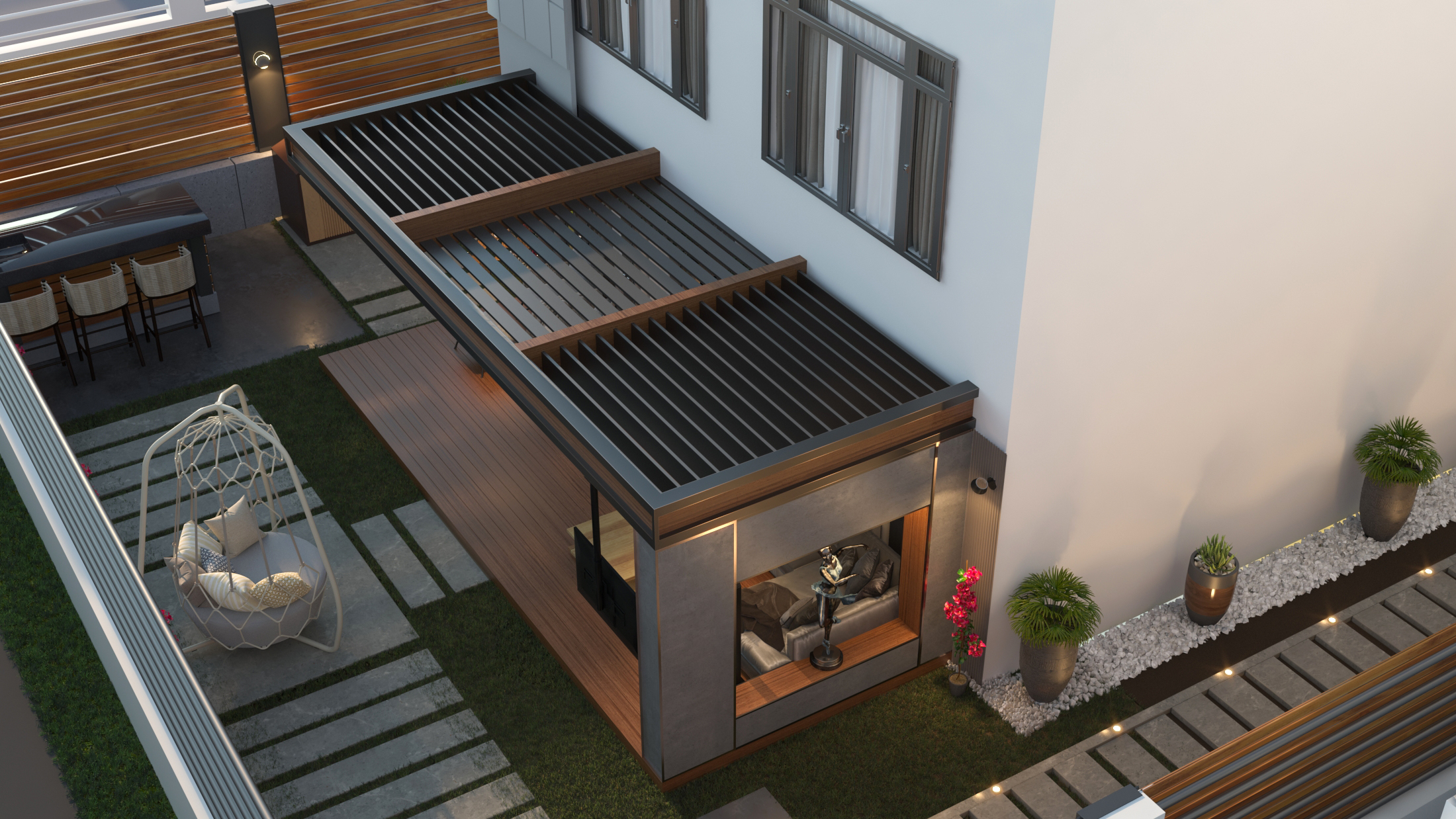 Garden In ZAYED Patio Compound-5