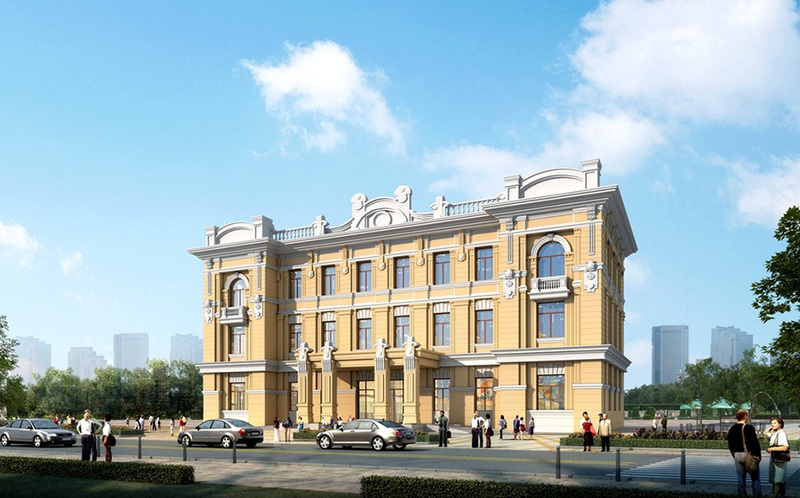 办公楼建筑外观设计案例效果图-8