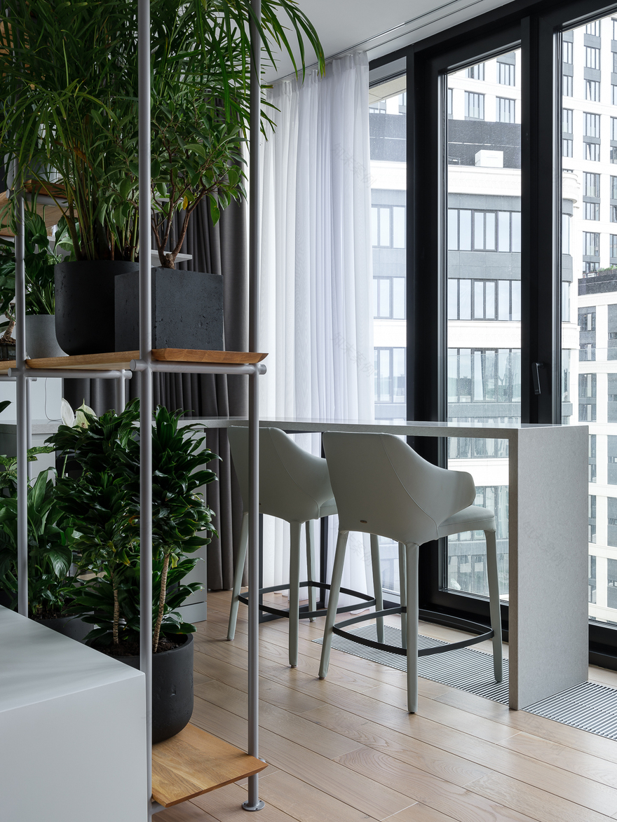 Дизайн квартиры с открытой планировкой площадью 100 кв. метров-5