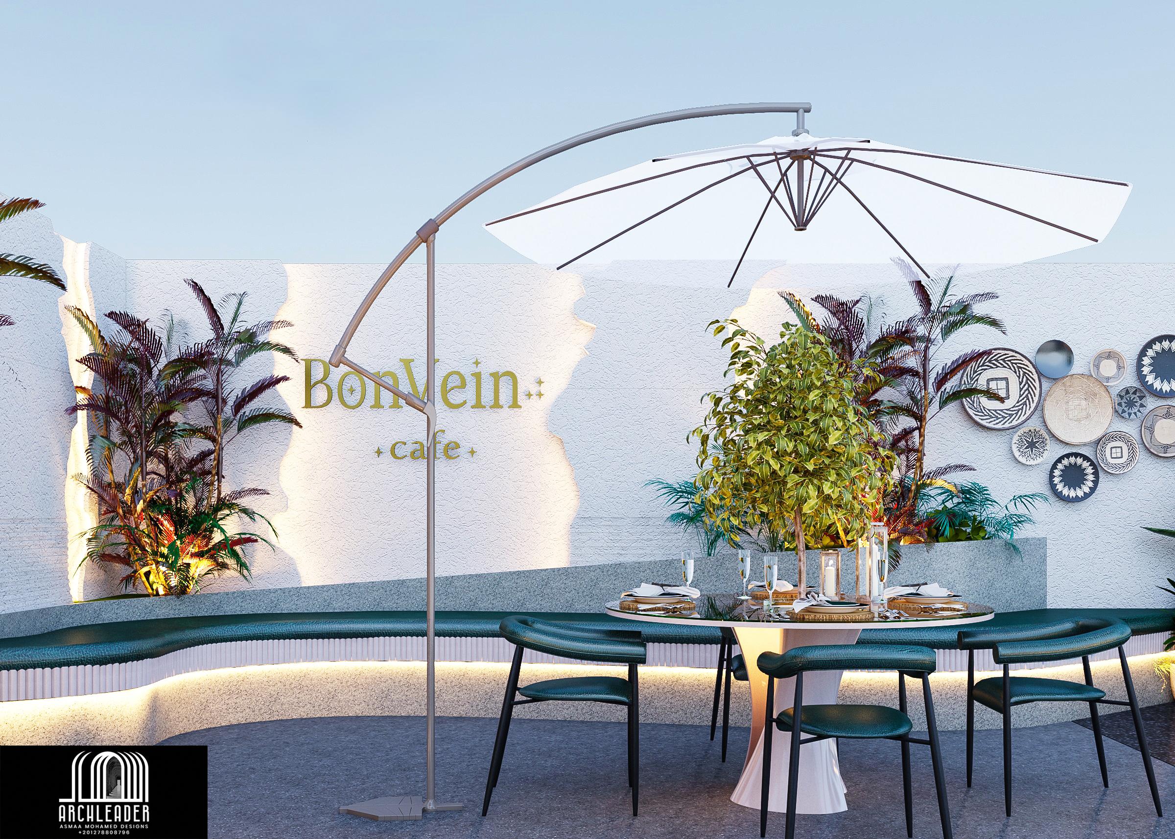 Bon Vein Café ..My Interior & Roof Design in Kuwait-27