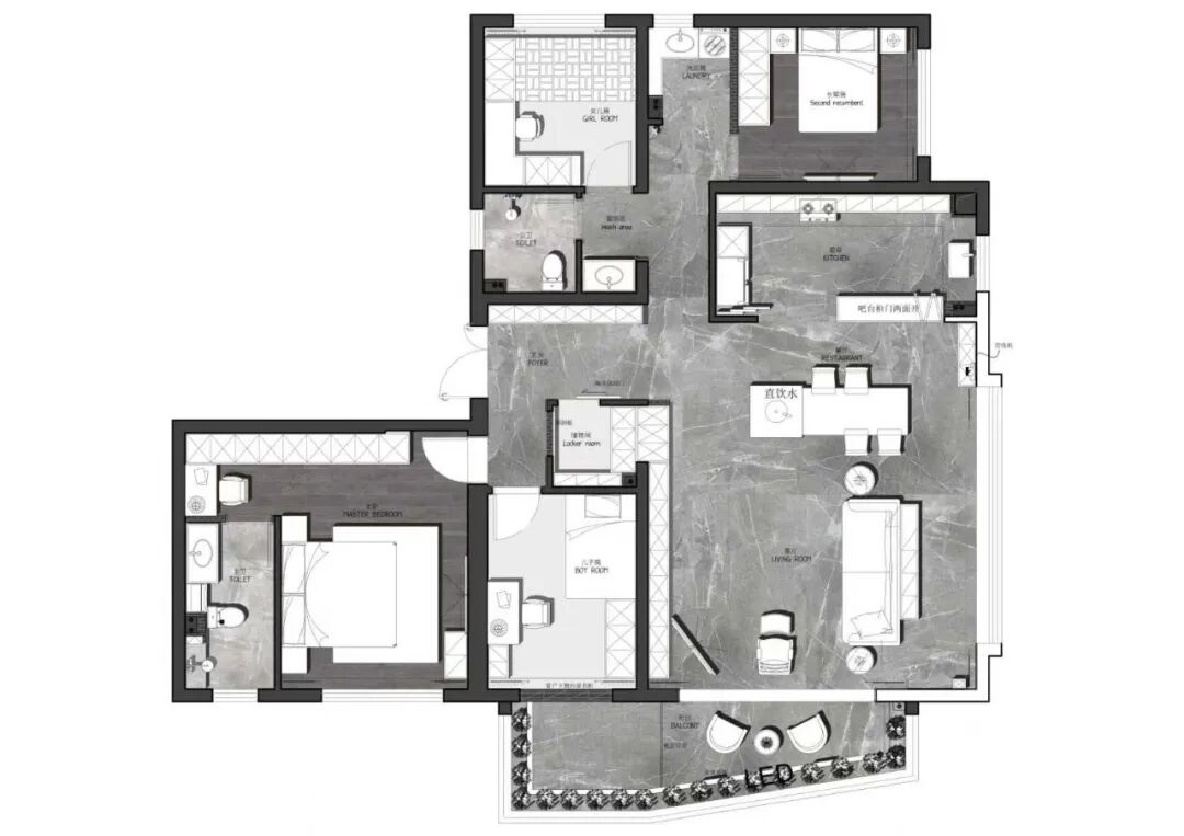 175㎡现代与中古的邂逅丨杨文标-15