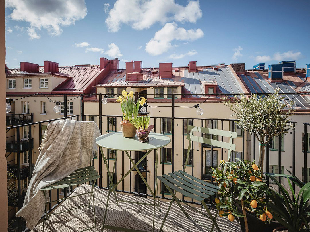 瑞典灰色调公寓，厨房卧室分区设计-7