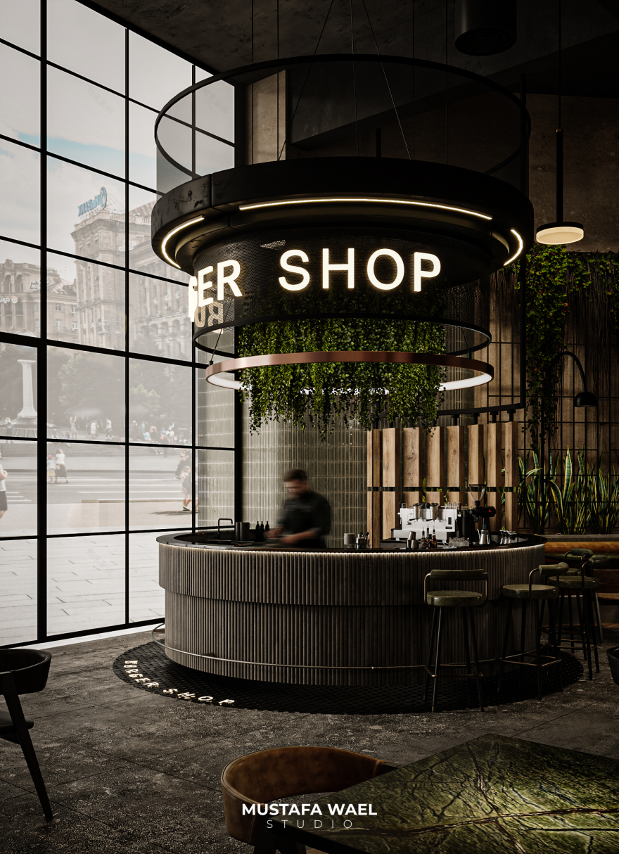 Burger Shop & Cafe | Interior design-19