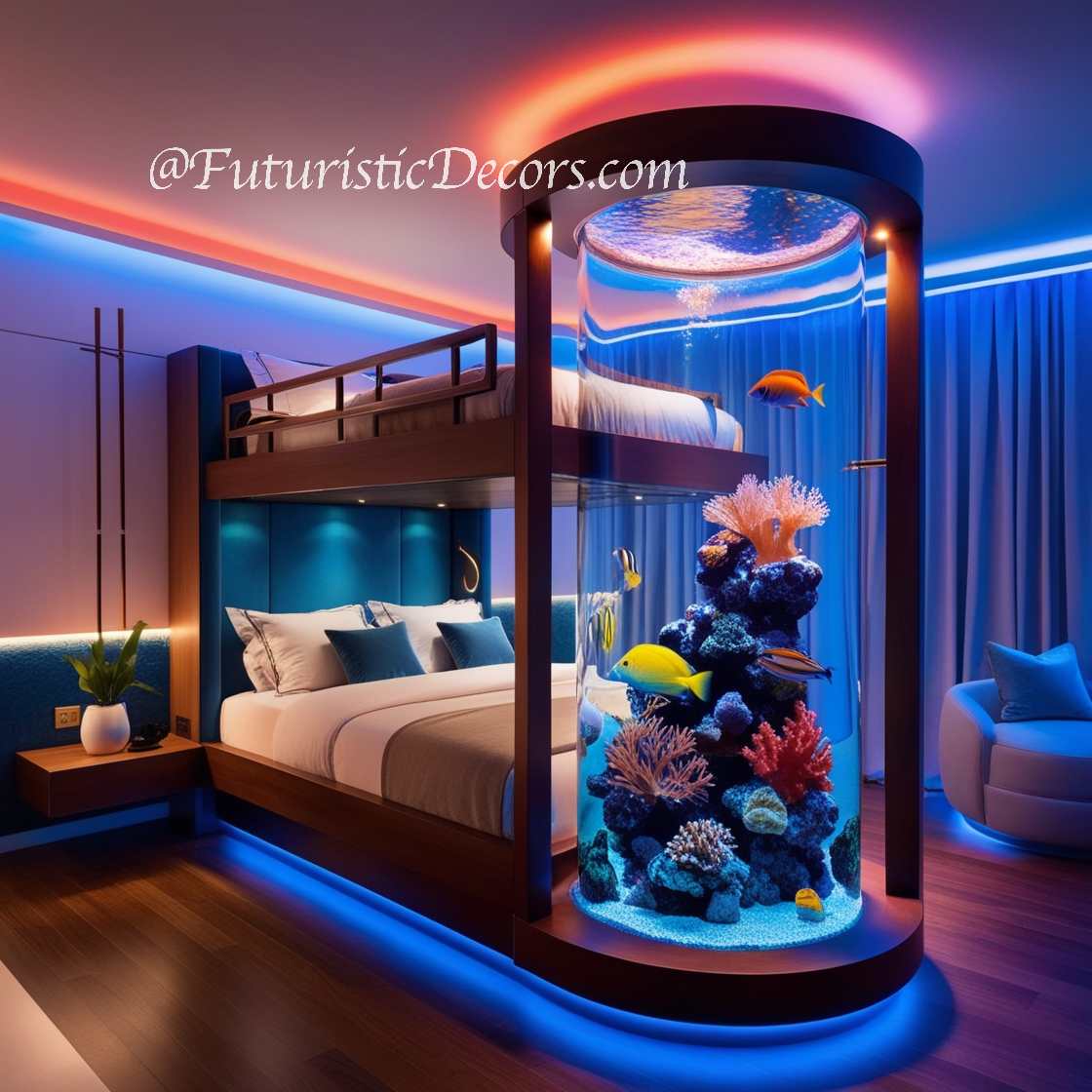 水族馆双层床设计丨FuturisticDecors-72