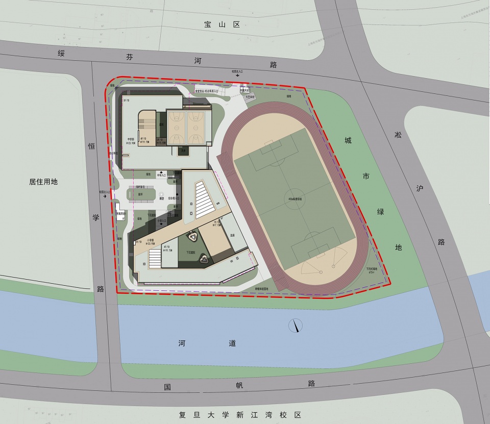 集约化布局,复旦大学新江湾第二附属学校-95