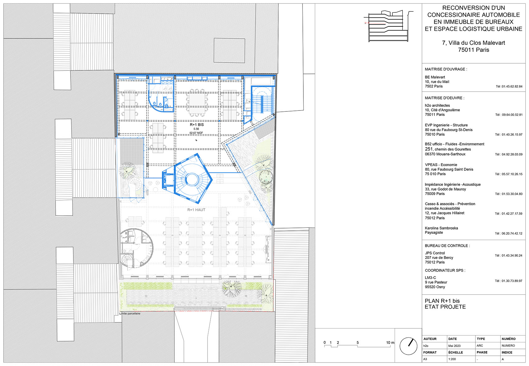 ClosdeMalevart 大楼改造丨法国巴黎丨h2o architectes-47