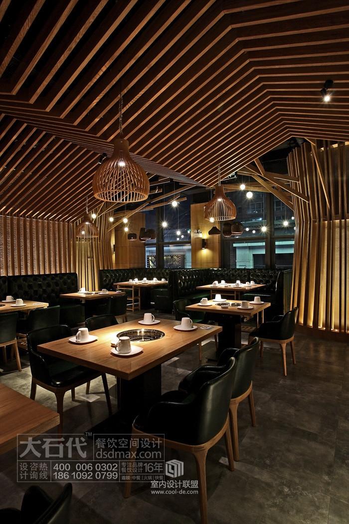 大石代餐饮设计【林荫树火锅店】-4