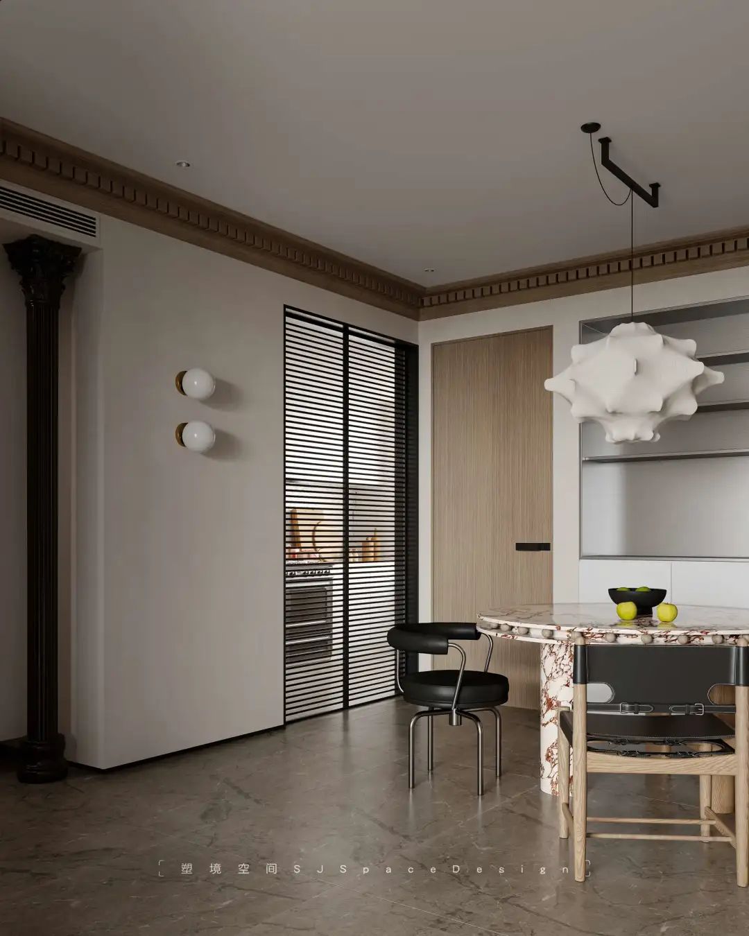 宝格丽大理石与原木的简约诗意空间丨塑境空间设计工程有限公司-42