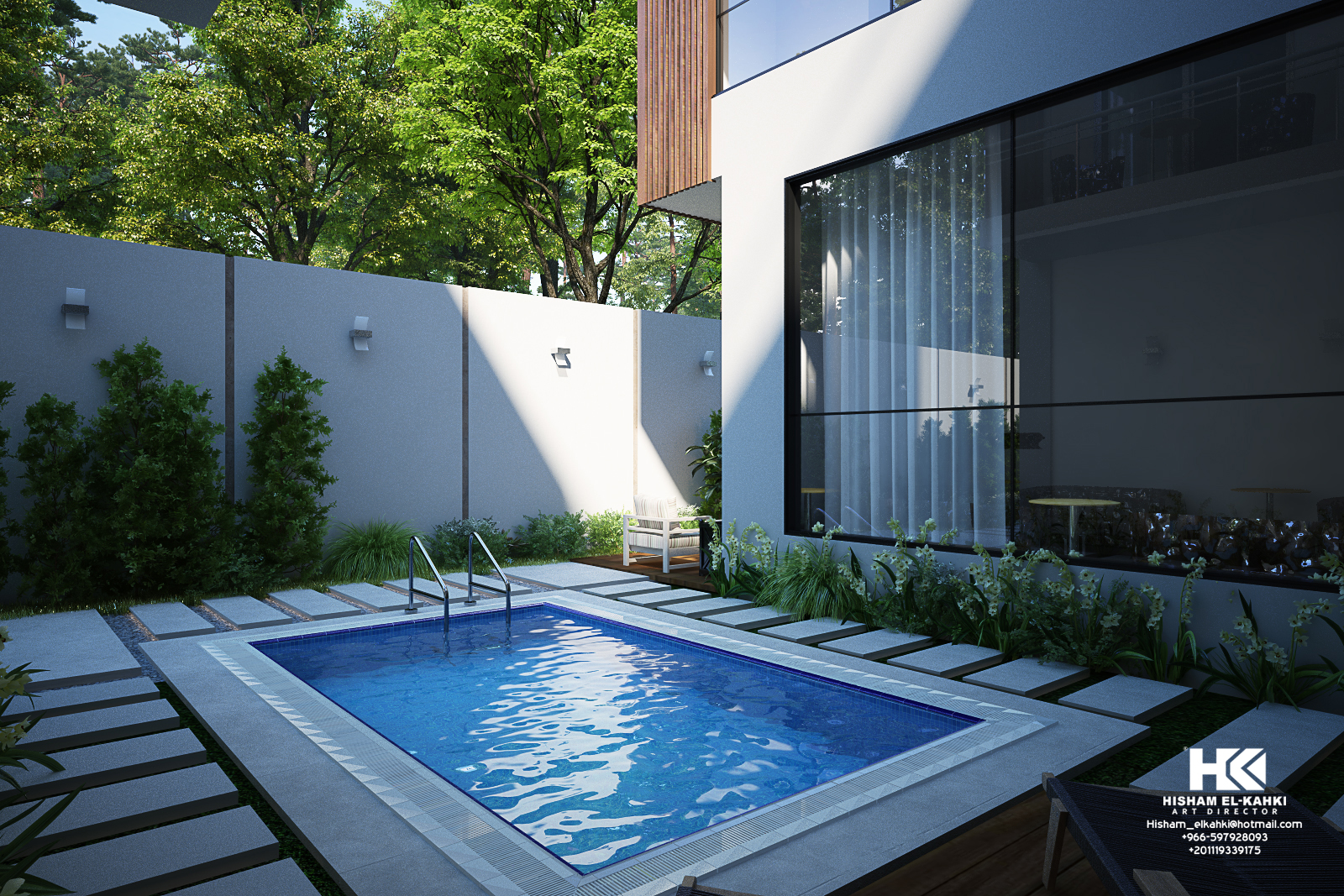 Modern Villa Exterior Design With Landscape-13