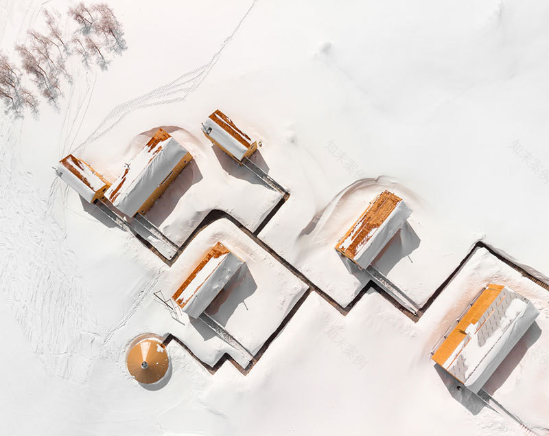 美国犹他州雪山全景山间小屋-25