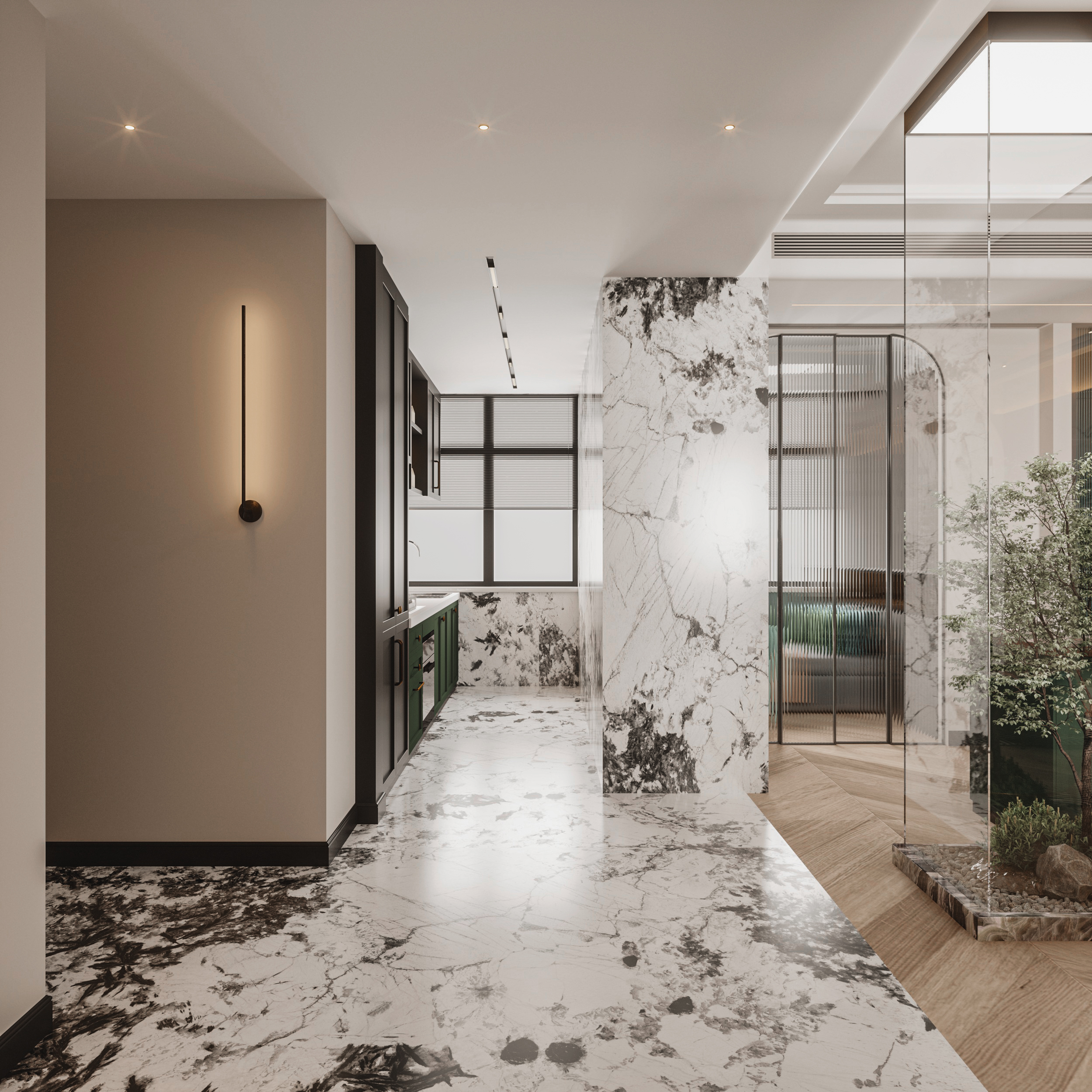 复古绿色系文艺轻奢格调家居设计-8