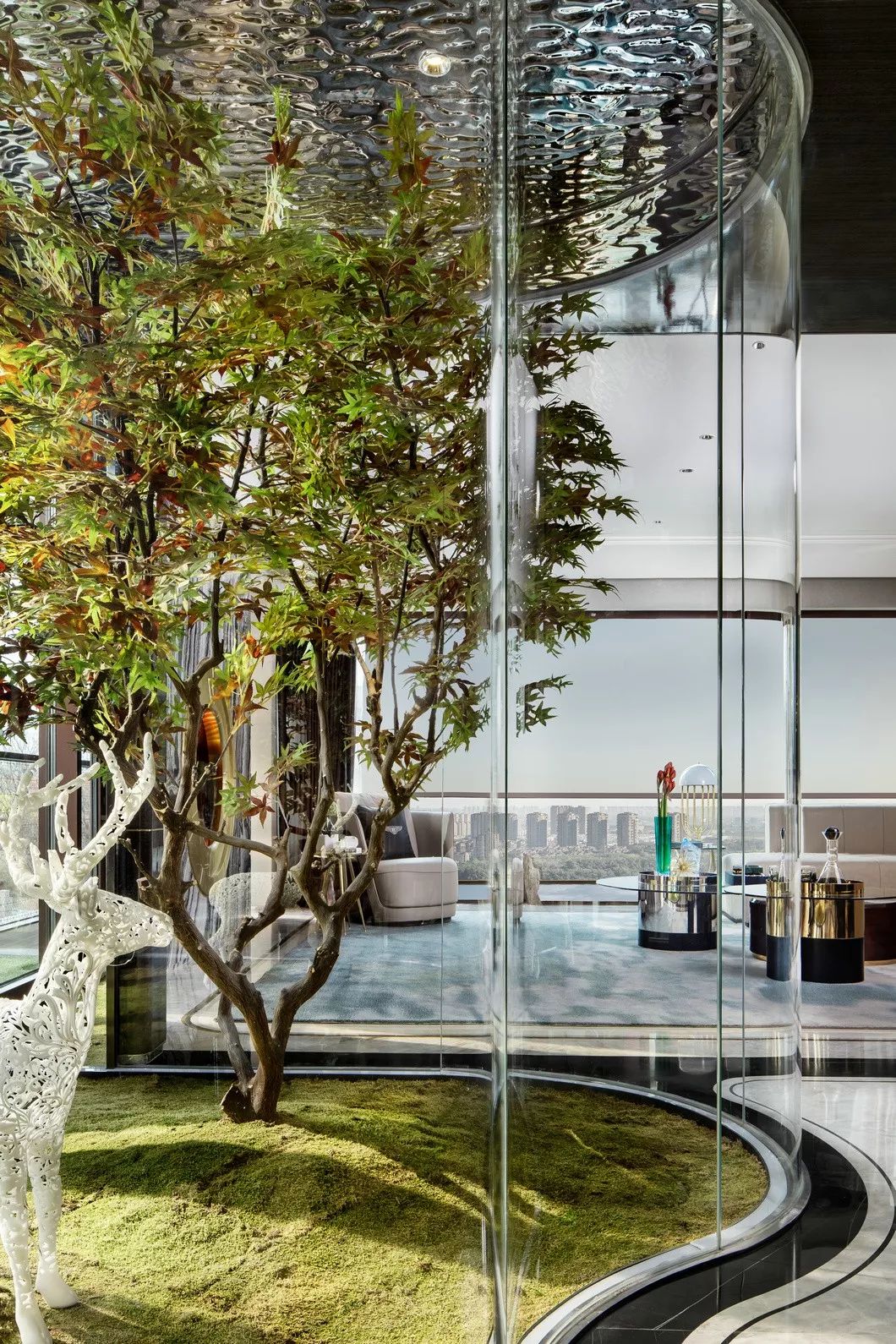 都会新贵之家 | 时尚白鹿豪宅,传统与现代的完美融合-29