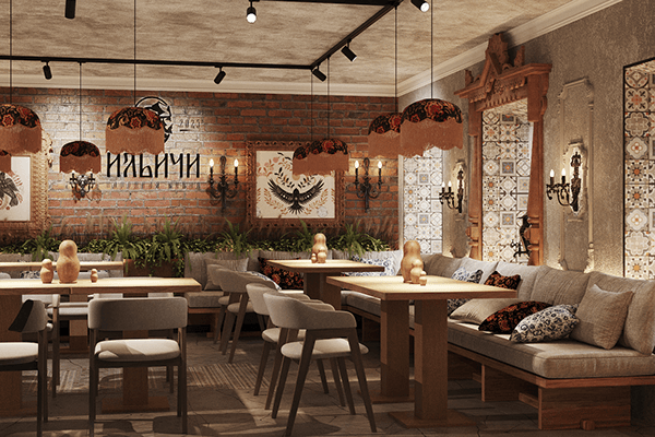 НАСЛЕДЗЬЕ（HERITAGE）餐厅室内设计项目丨白俄罗斯维捷布斯克丨Maryia Matsiash （ANIKIИA）-33