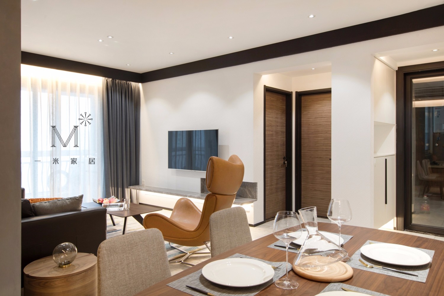 110m²现代极简住宅 | 金属与木质的简约艺术-8