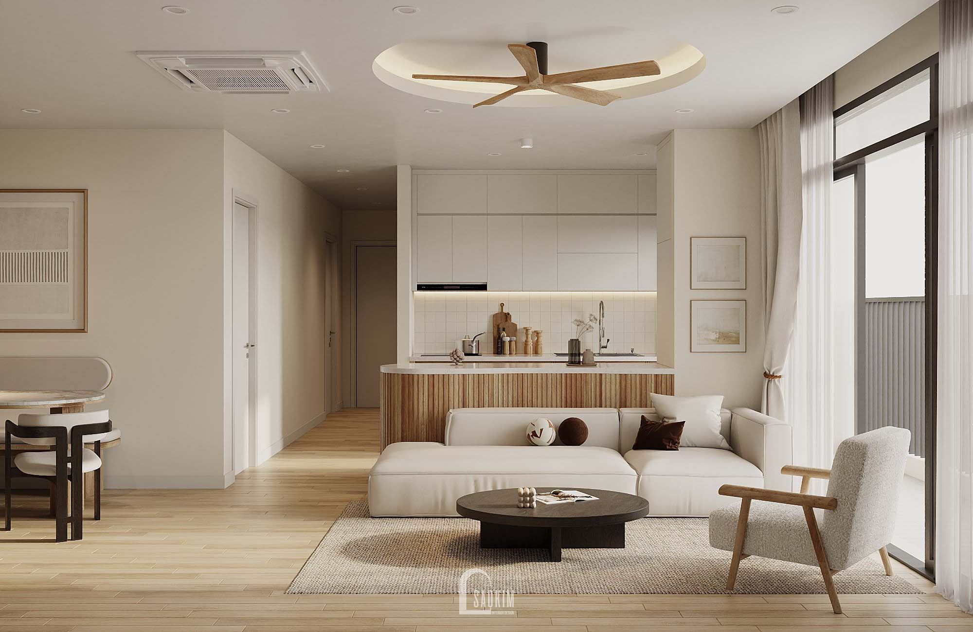 Apartment Design Japandi Style - HaNoi Paragon Project-4