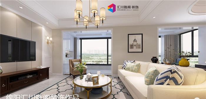 汇川雅阁装饰打造简约美式风格空间-2