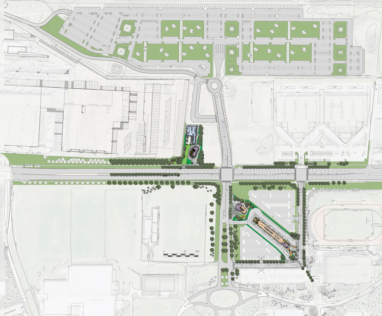 加拿大先锋村车站的绿色交通枢纽设计-5