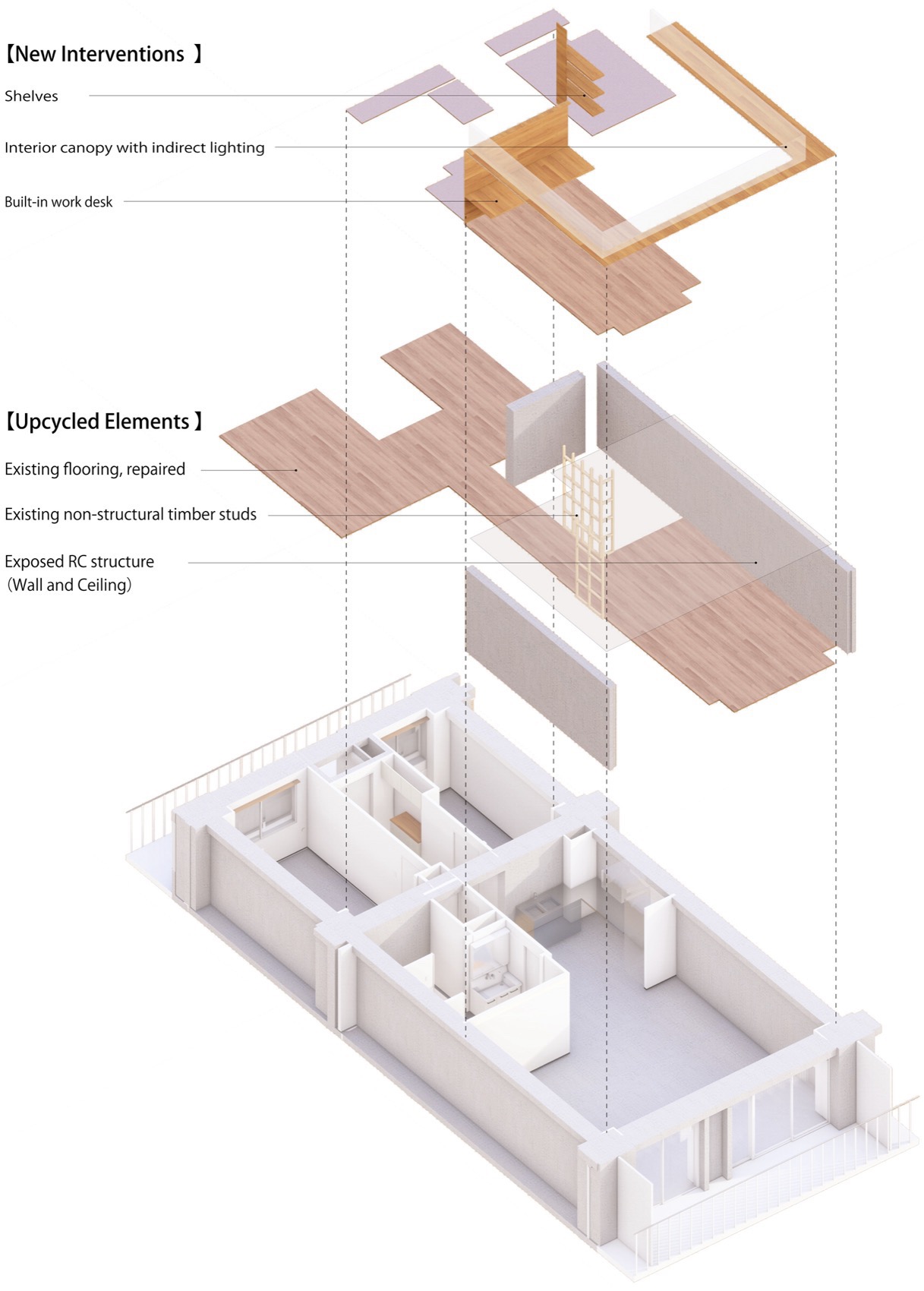 一处普通公寓的翻新改造丨日本东京丨THa-23