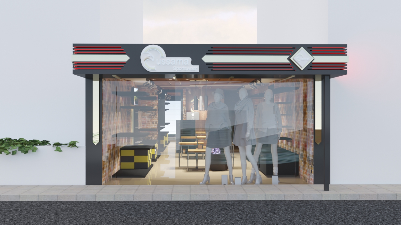 Interior design clothes shop-1