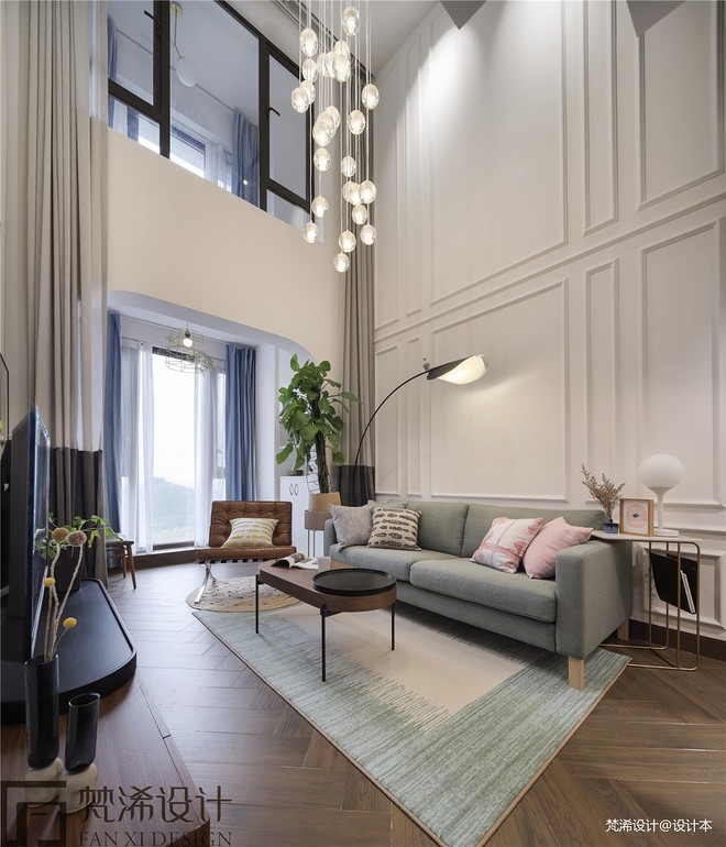 15万元三居105平米装修案例_效果图 - 独特的复式，有温度有格调的北欧之家 - 设计本-19