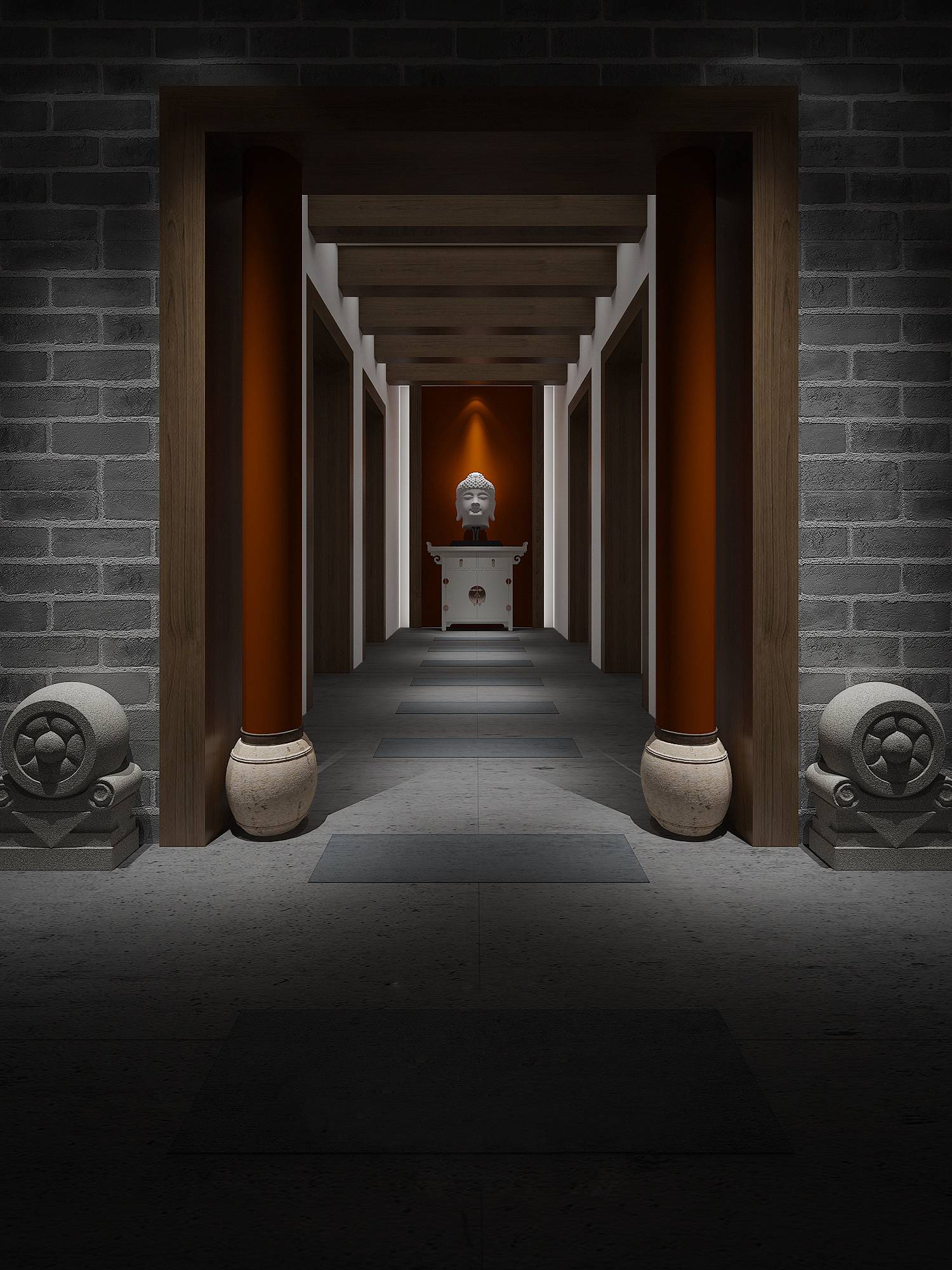 新中式 中式古典 奢华家装别墅样板房-9-34