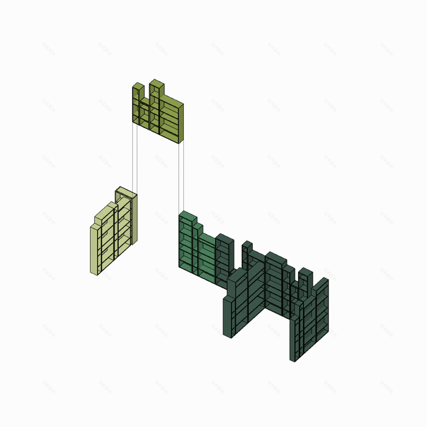 曼谷小型审计办公室的绿色木柜创意设计丨泰国曼谷-50